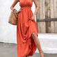 Courtney Boho Spaghetti Strap Cutout Tie Back Maxi Dress