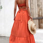 Courtney Boho Spaghetti Strap Cutout Tie Back Maxi Dress
