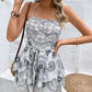 Boho Bandana Printed Tie Front Halter Neck Romper