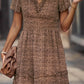 Chloe Boho Printed Flutter Sleeve V-Neck Dress
