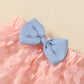 Little Girls - Big Girls Bohemian Ruffle Shoulder Shirt and Butterfly Applique Skirt Set