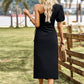 Bali Bohemian Chic One-Shoulder Gathered Detail Slit Dress