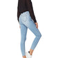 Women's Ripped Raw Hem Skinny Jeans