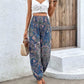 Boho Paisley Printed Smocked Waist Pants