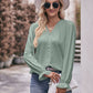 Bohemian Exposed Seam Round Neck Long Sleeve Cropped Top