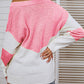 Bohemian Ribbed Mock Neck Lantern Sleeve Sweater Dress