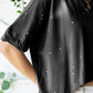 Distressed Asymmetric Hem Cropped Tee Shirt