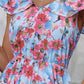 Grace Floral Halter Neck Ruffle Hem Dress