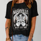 Nashville Music Black Graphic T-Shirt