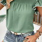 Boho Pleated Detail Flutter Sleeve Blouse