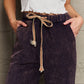 Bohemian POL Leap Of Faith Corduroy Straight Fit Pants in Midnight Navy