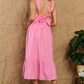 Bohemian Heyson Mark My Words Full Size Ruffle Sleeve Flare Midi Dress