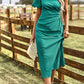 Bali Bohemian Chic One-Shoulder Gathered Detail Slit Dress