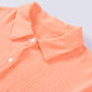 Bohemian Textured Drop Shoulder Color Block Longline Shirt