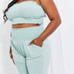 Ribbed Open Back Cropped Racerback Tank Top