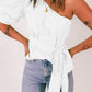 Women's Tied Puff Sleeve One-Shoulder Trendy Top