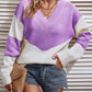 Bohemian Ribbed Mock Neck Lantern Sleeve Sweater Dress