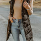 Bohemian Black Longline Hooded Sleeveless Puffer Vest