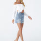 Women's Summer Raw Ripped Denim Mini Skirt