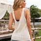 Boho Openwork V-Neck Knit Tank