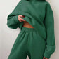 Women's Trendy Solid Color Hoody Sweatshirt and Sweatpants Set