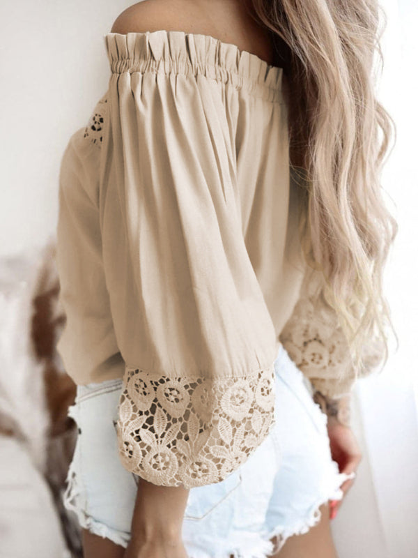 Women’s Crochet Boho Off the Shoulder Top