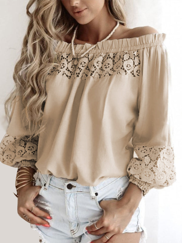 Women’s Crochet Boho Off the Shoulder Top