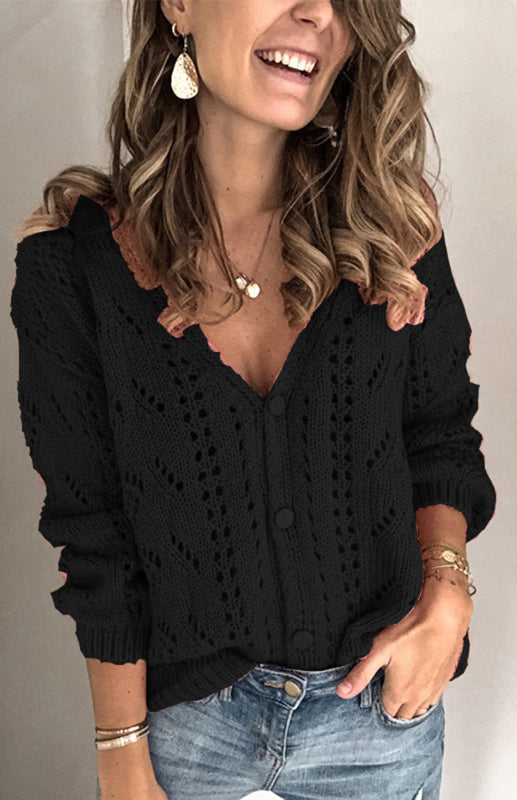 Bohemian Ladies Casual Sweater Knit Cardigan