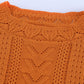 Women's Long Sleeve Cutout Petal Crochet Sleeve Boho Sweater