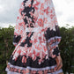 Women’s Multi Pattern Floral Tea Party Mini Dress With Puffy Sleeves And High Button Up Collar