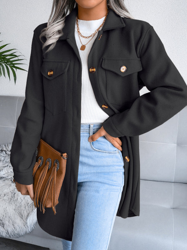 Bohemian Cozy Double Breasted Collared Jacket