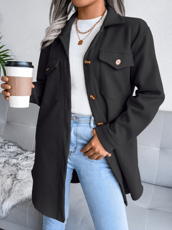 Bohemian Cozy Double Breasted Collared JacketBohemian Cozy Double Breasted Collared Jacket