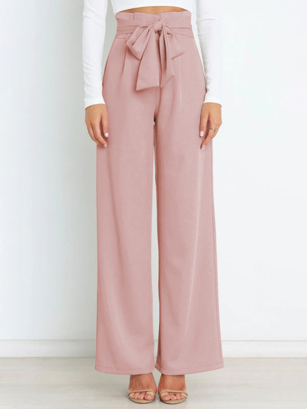 Women's Casual Loose Fit High Waist Career Trouser Pants
