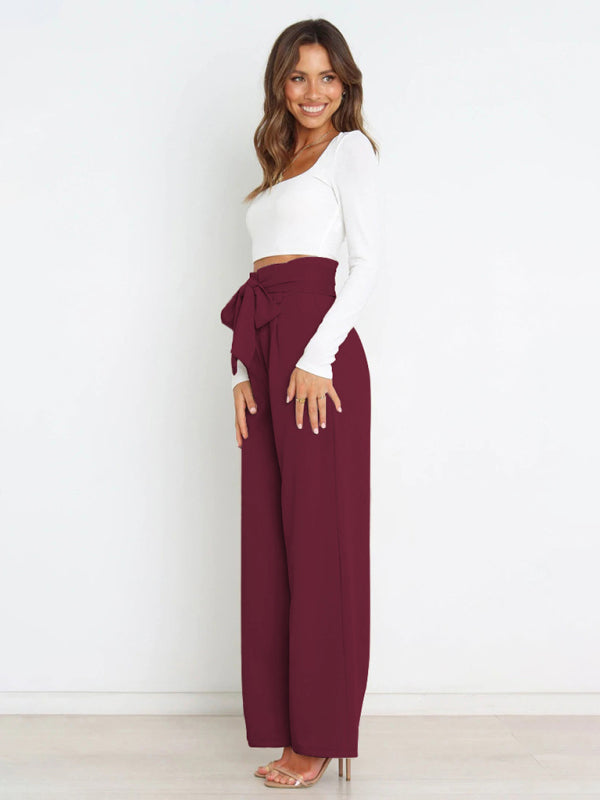 Women's Casual Loose Fit High Waist Career Trouser Pants