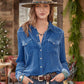 Women's Western Utility Velvet Button Up Shirt