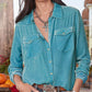 Women's Western Utility Velvet Button Up Shirt