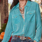 Women's Western Utility Velvet Button Up Shirt