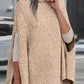 Women's Solid Color Ribbed Turtleneck Sweater Cape