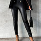 Women's High Waist Faux Leather Pants