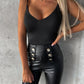 Women's High Waist Faux Leather Pants