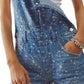 Women's Trendy Denim Dye Dots Classic Overalls