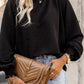Women's Mock Neck Ruffle Loose Lantern Top