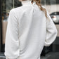 Women's Mock Neck Ruffle Loose Lantern Top