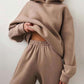 Women's Trendy Solid Color Hoody Sweatshirt and Sweatpants Set