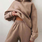 Women's Trendy Solid Color Hoody Sweatshirt and Sweatpants Set