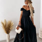 Boho and Trendy Short-Sleeved off-the-shoulder Sexy Backless strappy High-Waisted Dress