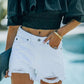 Trendy Casual Ripped Denim Shorts