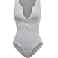 Women's Sexy Ribbed Button Front Sleeveless Bodysuit