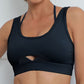 Women's Contrast Color Splicing Fitness Sports Yoga Cross Bra