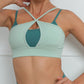 Women's Contrast Color Splicing Fitness Sports Yoga Cross Bra